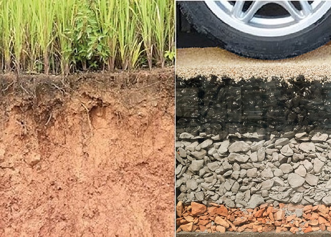 Feld vs. KlimaPhalt, Regenwasserbewirtschaftung Straße wie ein Feld